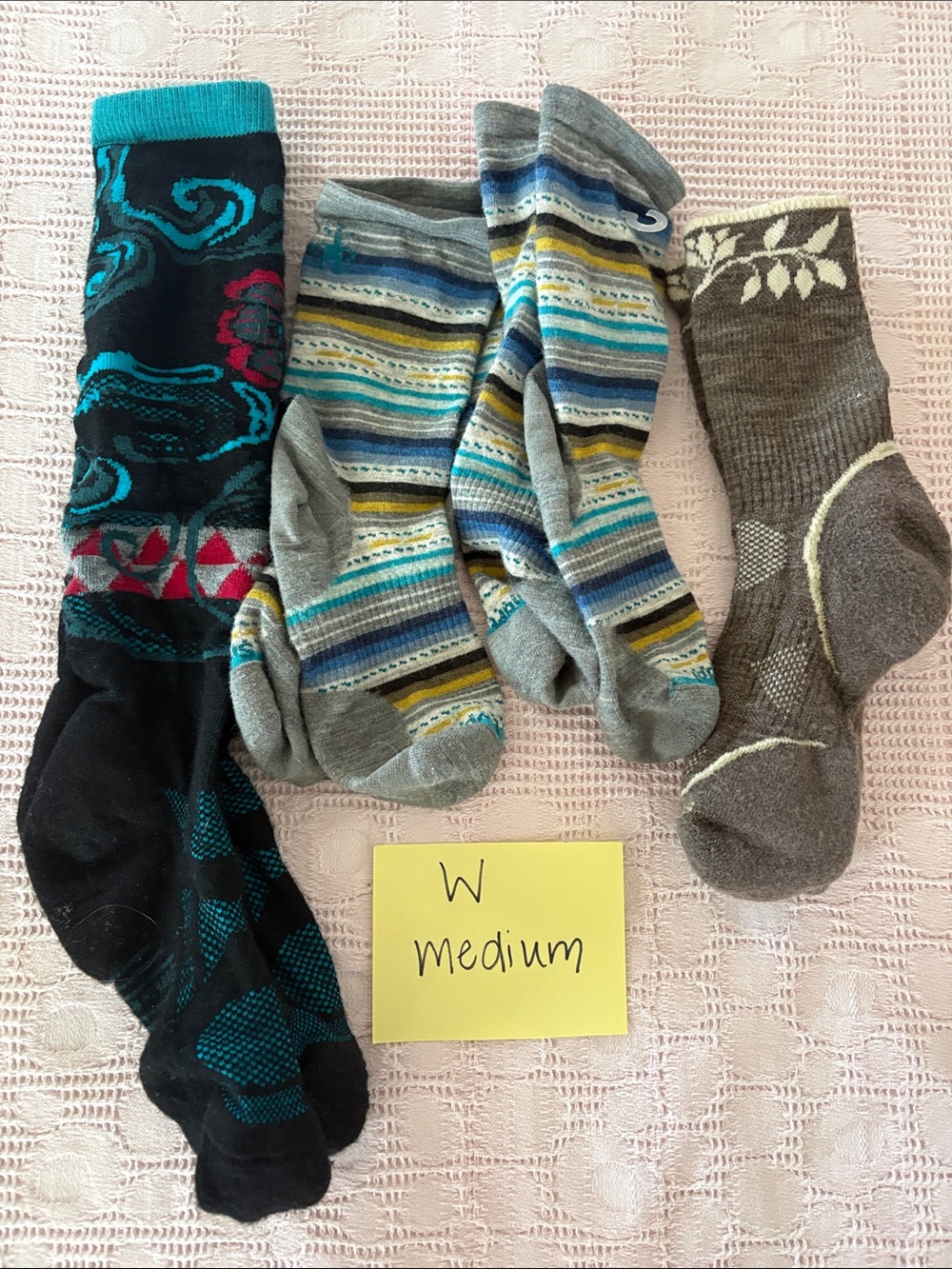 4 pairs women’s medium smartwool socks